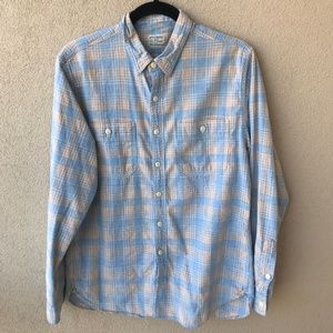 J. Crew Light Blue Plaid Workwear Shirt